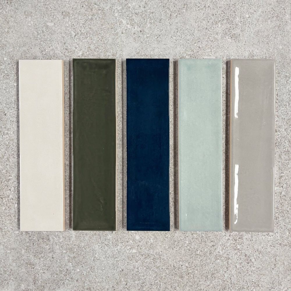 Navajo Oliva Gloss Ceramic Brick Tile 75x300mm