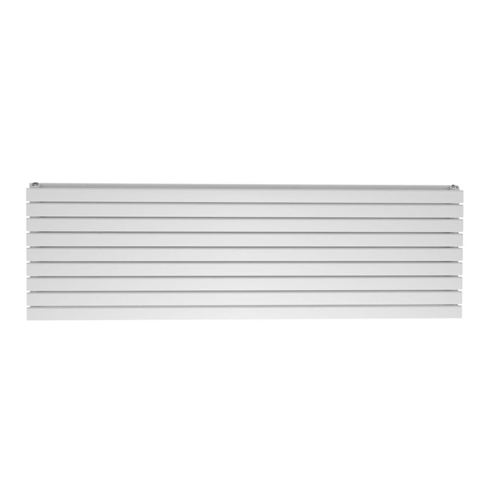 Perth White Double Horizontal Flat Panel Radiator 612x1200mm