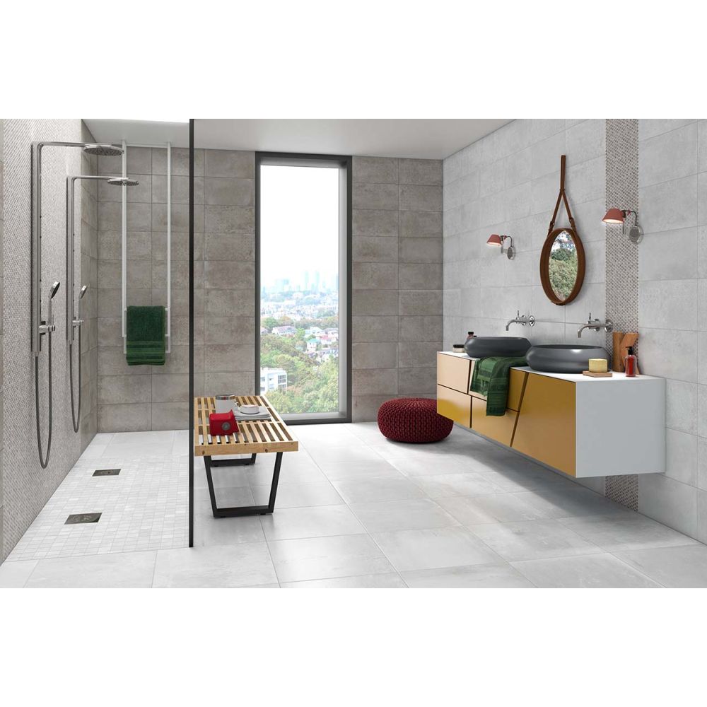 Fabrika White Cloud Patterned Ceramic Tile 250x750mm