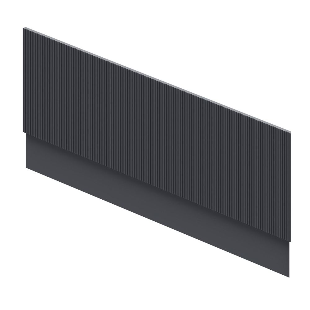 Wish Ribbed Charcoal Front Bath Panel