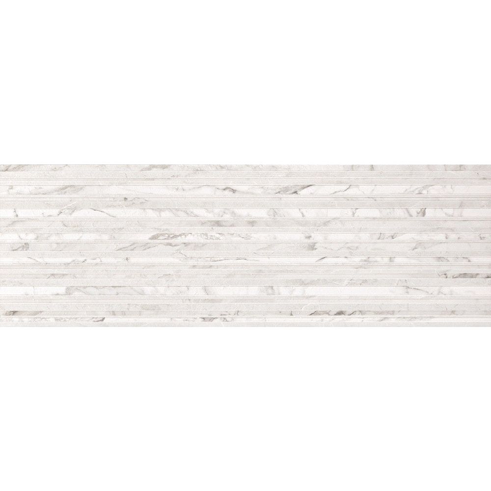 La Bella White Decor Matt Ceramic Tile 400x1200mm