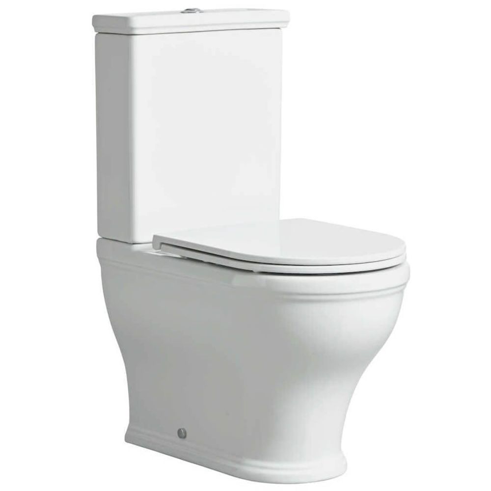 Tavistock Lansdown Short Projection Enclosed Close Coupled WC Pan with Seat