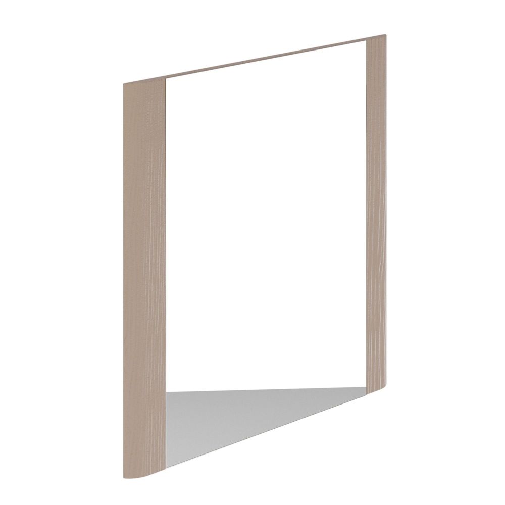 Esk Textured Stone Grey Frame Mirror 600x600mm