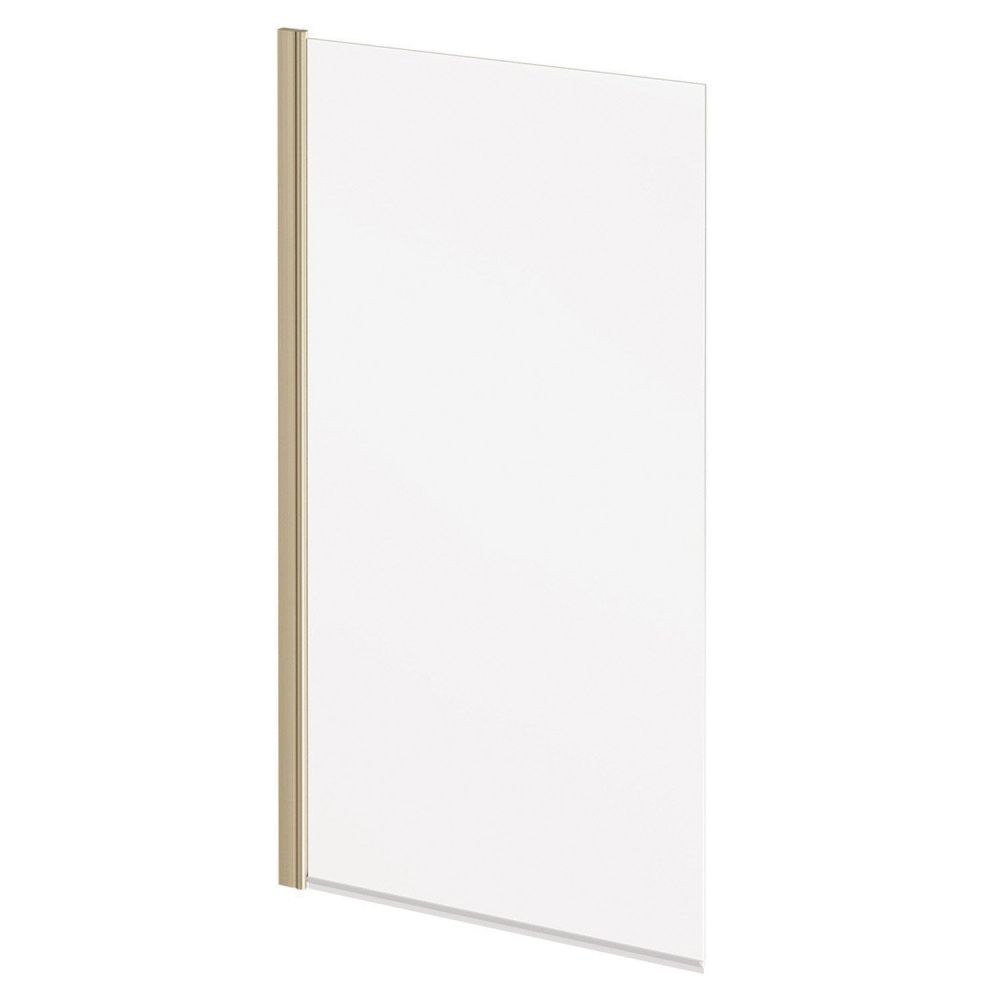 Moxby Brushed Gold Single Pivot Bath Screen