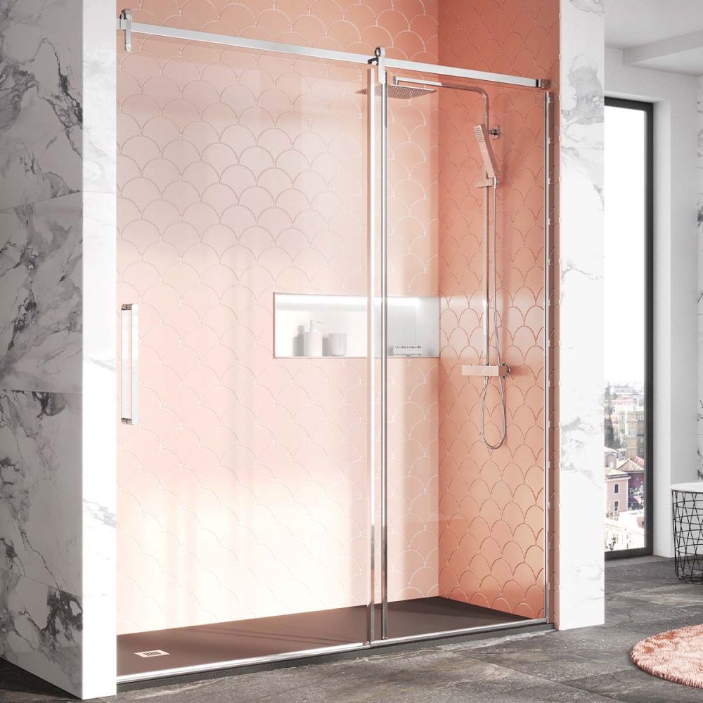Ryland Chrome Sliding Shower Door 1700mm
