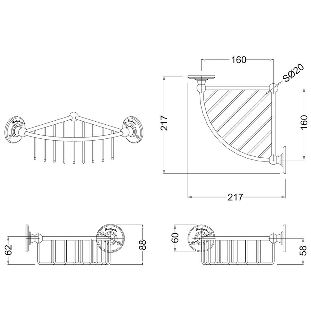 Burlington Deep Corner Basket