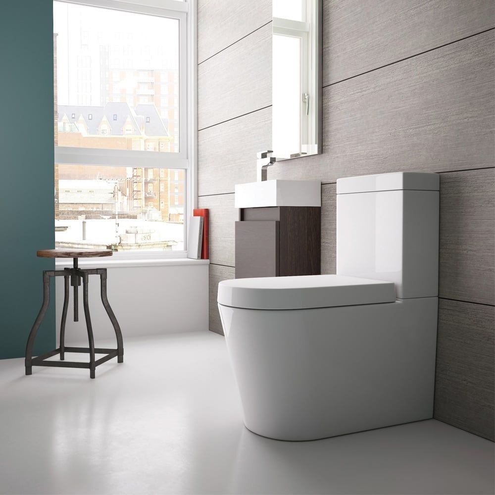 Froxfield Close Coupled Toilet & Soft Close Seat in Modern Bathroom Setting