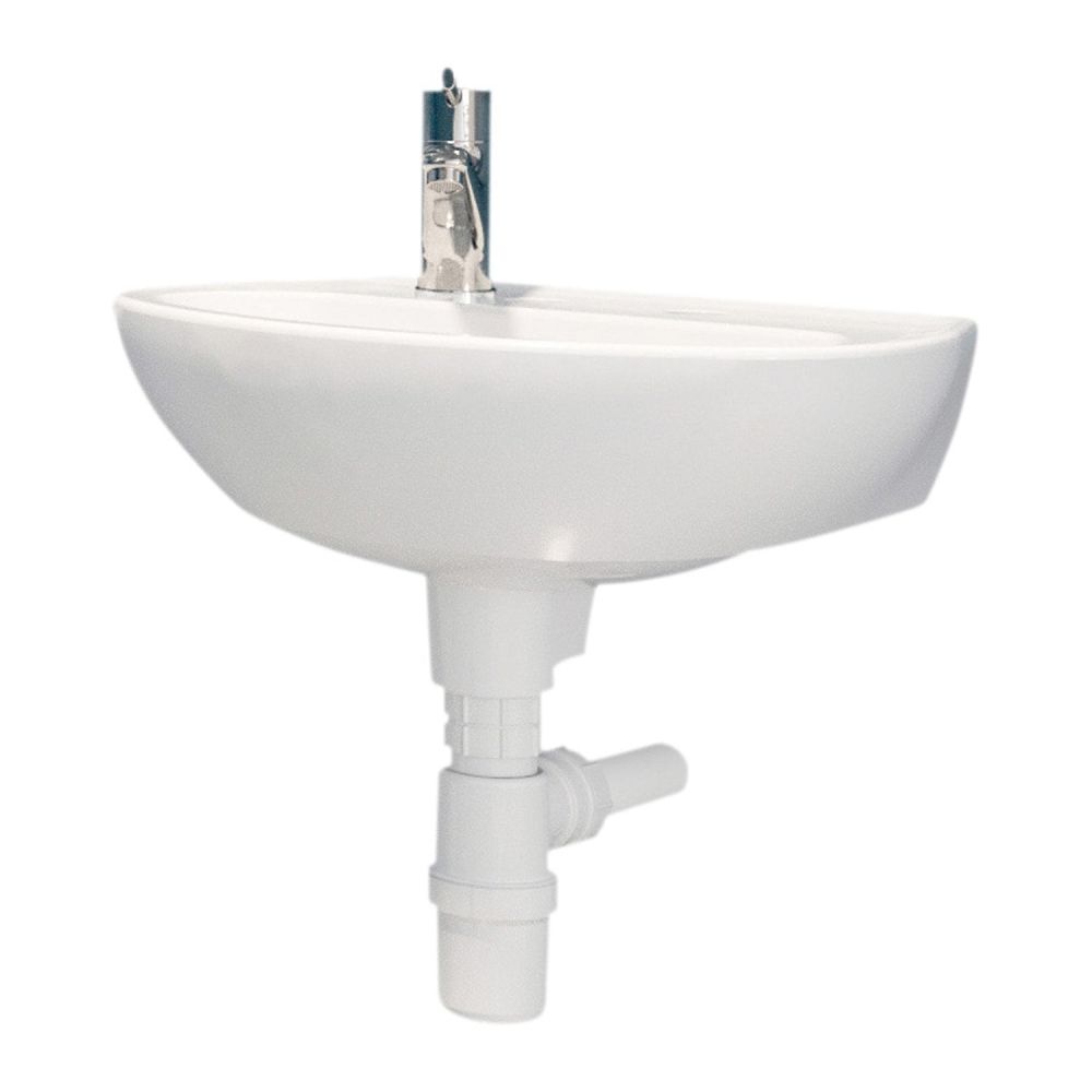 Complete Doc M Accessible Toilet and Basin Pack with White Grab Rails