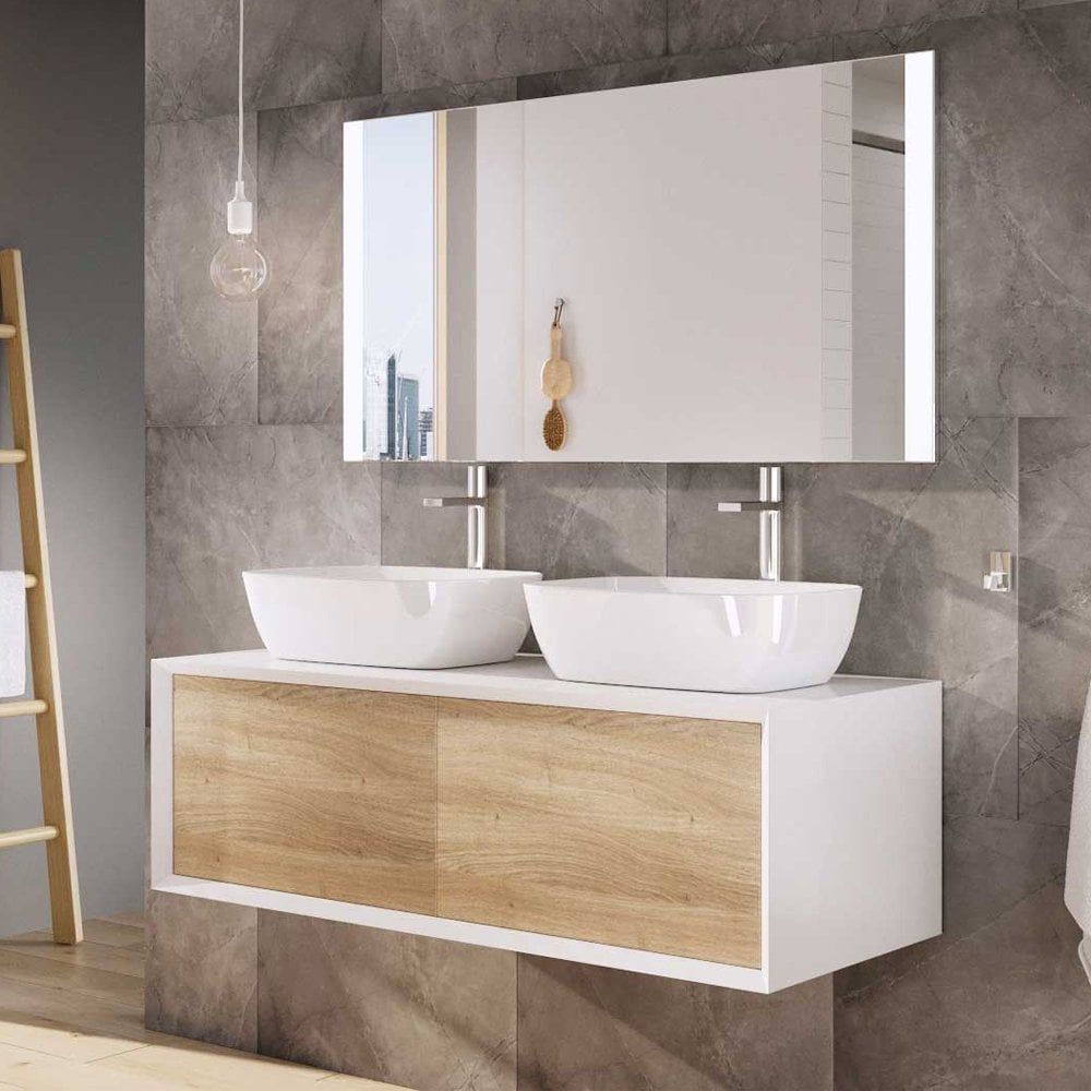 Neptune Illuminated LED Heated Bathroom Mirror 1200x650mm Lifestyle