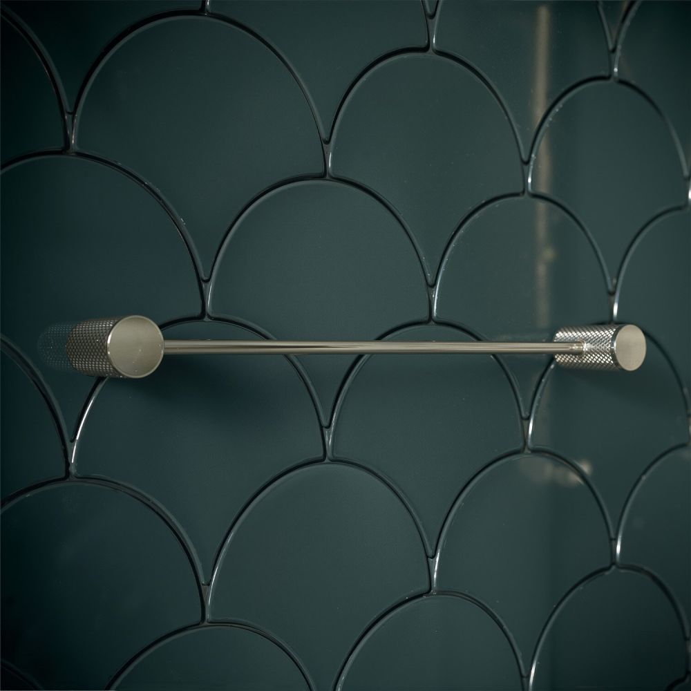 Moray Nickel Knurled Towel Rail