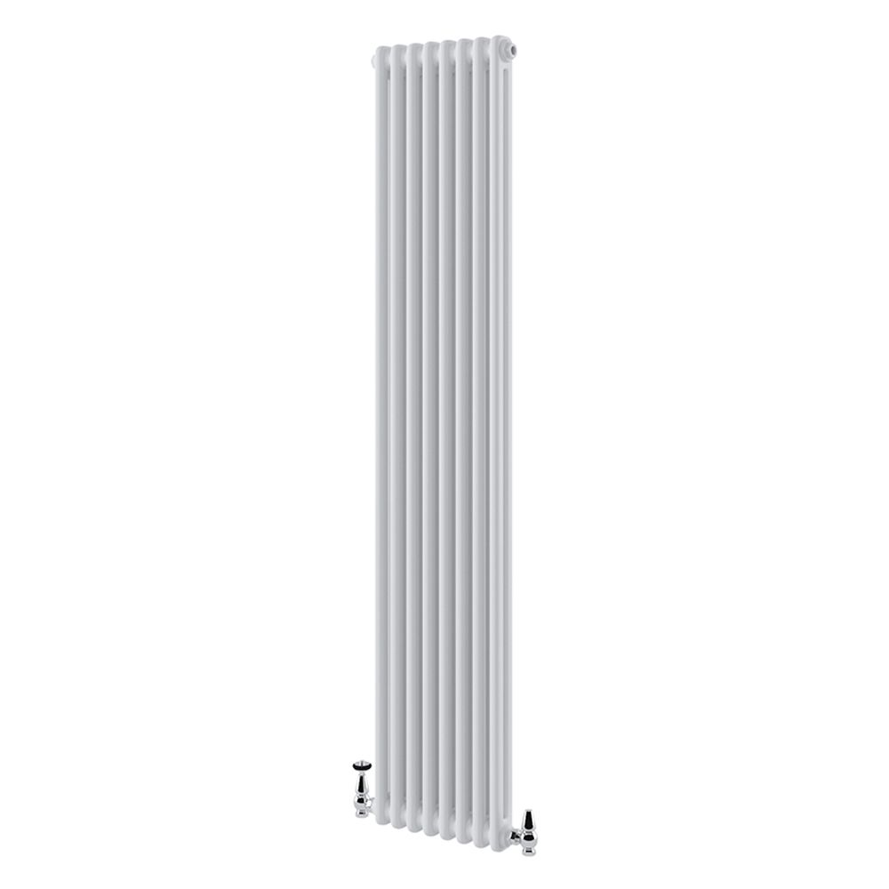 Upton White Double Vertical Column Radiator 1800x380mm