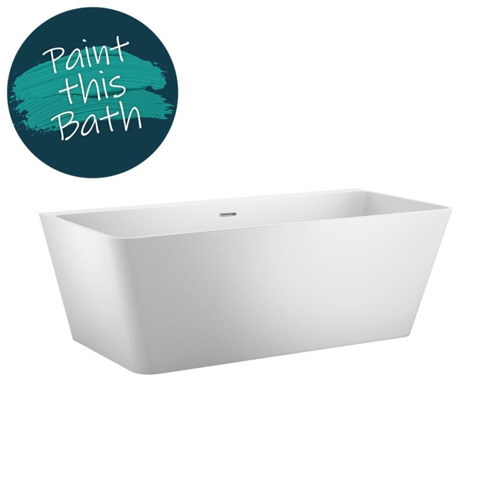 Milo White Freestanding Double Skinned Acrylic Bath 1680x800mm - Bath paint service