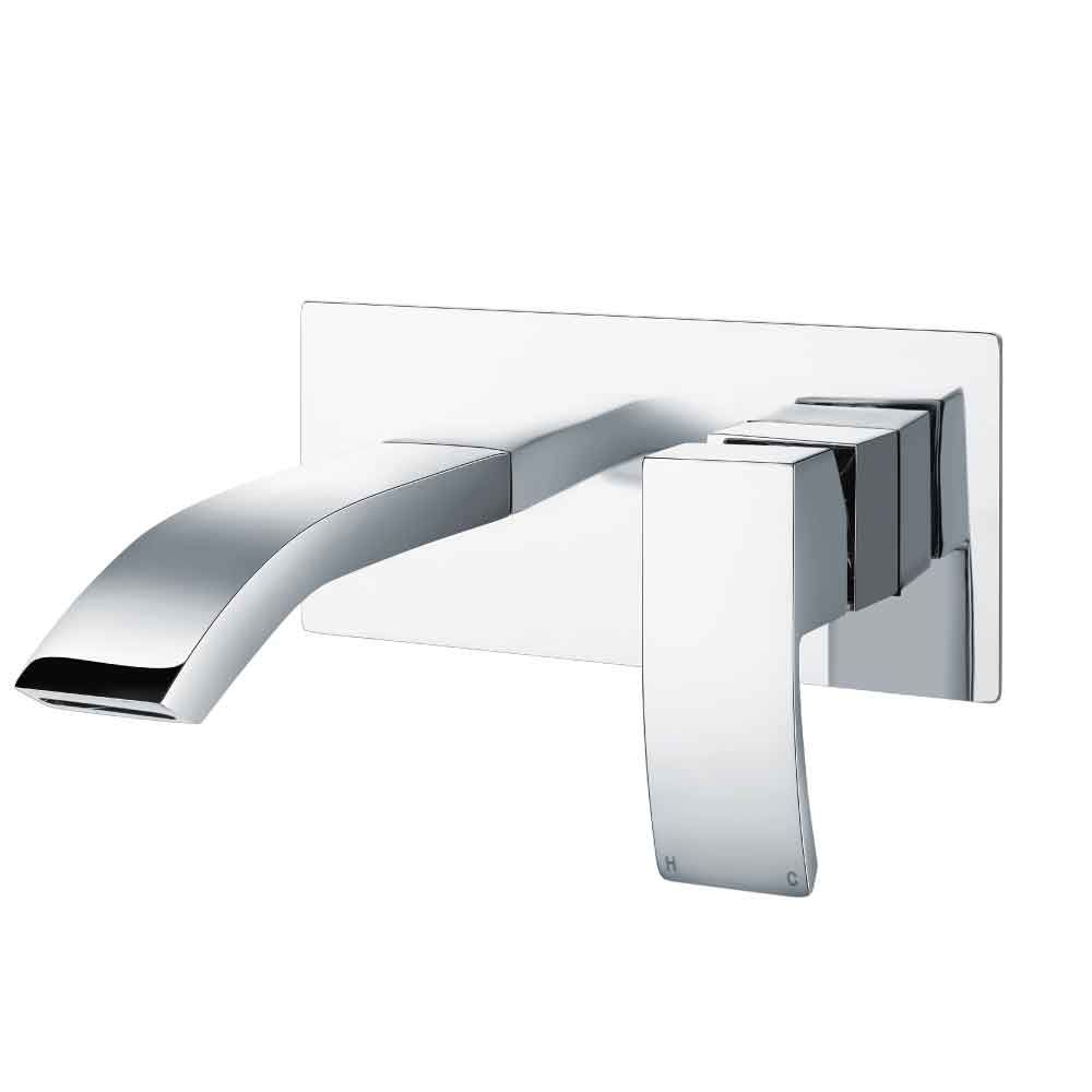 Tear Chrome Wall Mounted Basin Mixer Tap