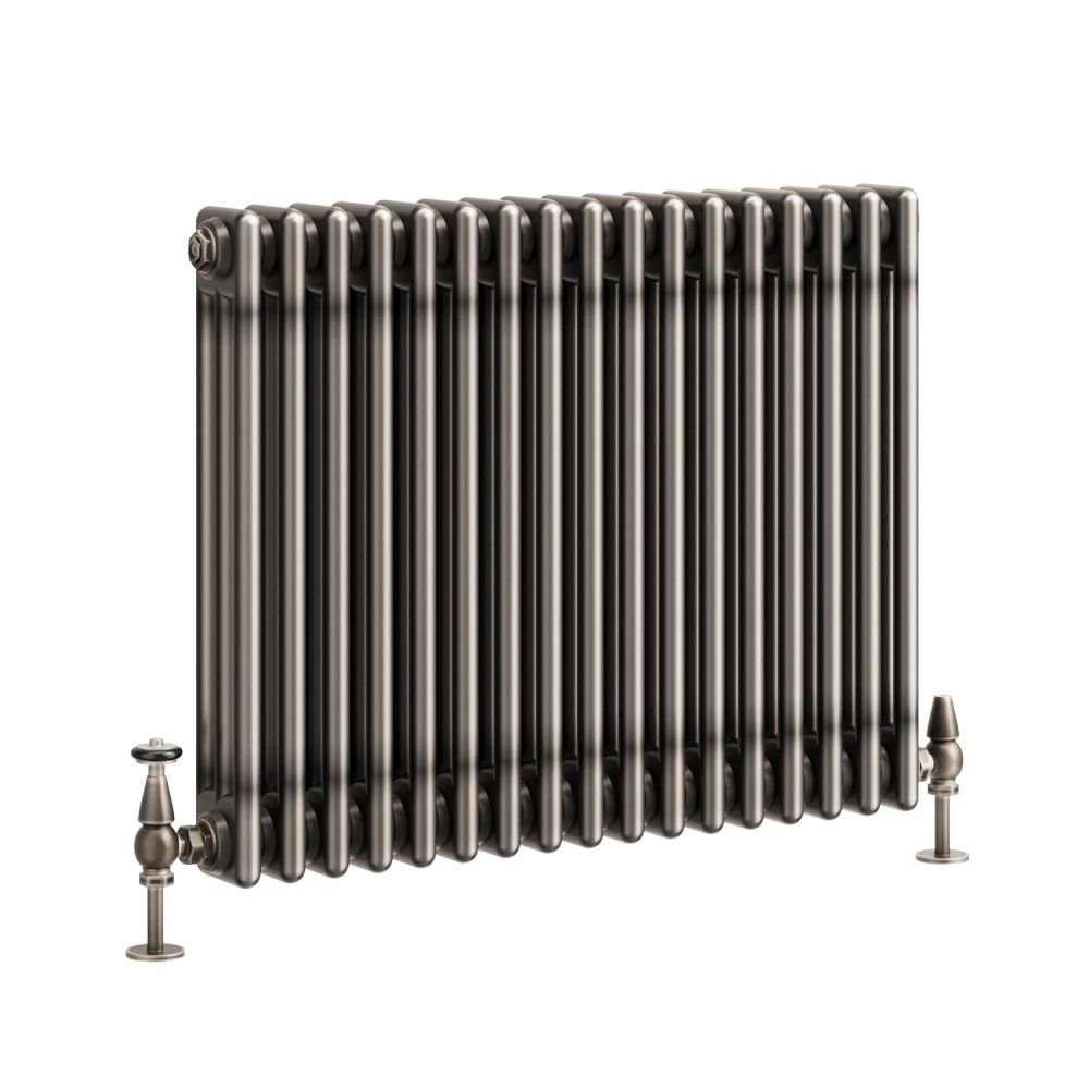 Clement Raw Metal Triple Horizontal Column Radiator - 600x785mm