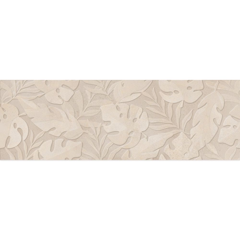 Moreno Beige Decor Leaf Effect Tile 300x900mm