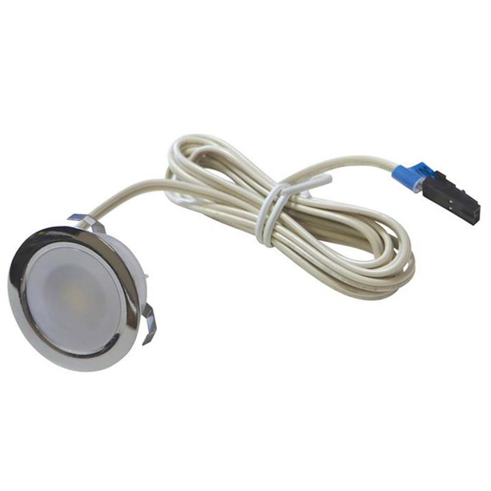 Round Chrome LED Plinth Light Kit (5 Light Pack)