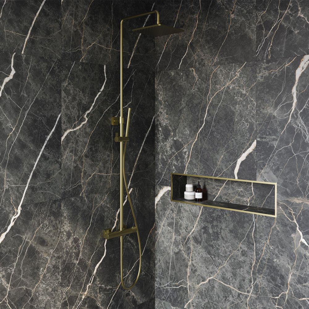 Thane Brushed Gold Thermostatic Exposed Shower Pack