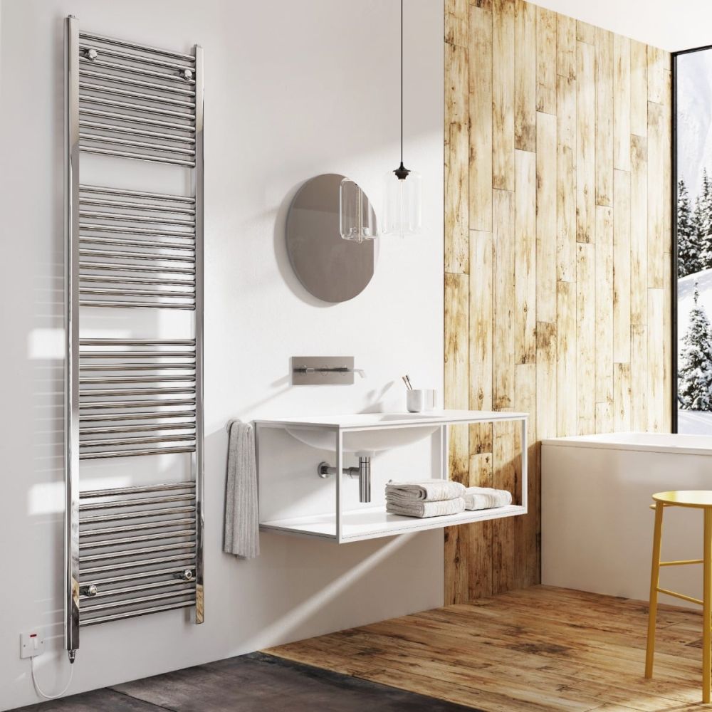 Neptune Chrome Electric Heated Towel Rail 1800x500mm
