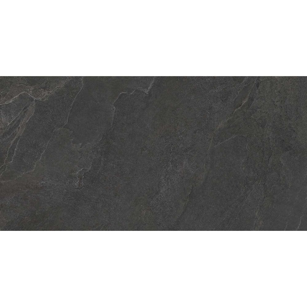Angelo Black Stone Effect Porcelain Tile 298x598mm