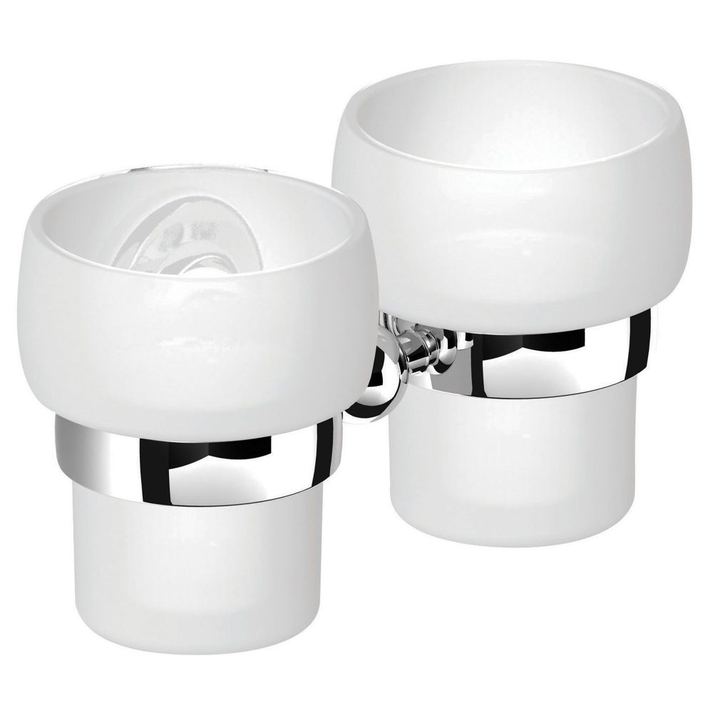 Cambridge Double Tumbler & Chrome Holder
