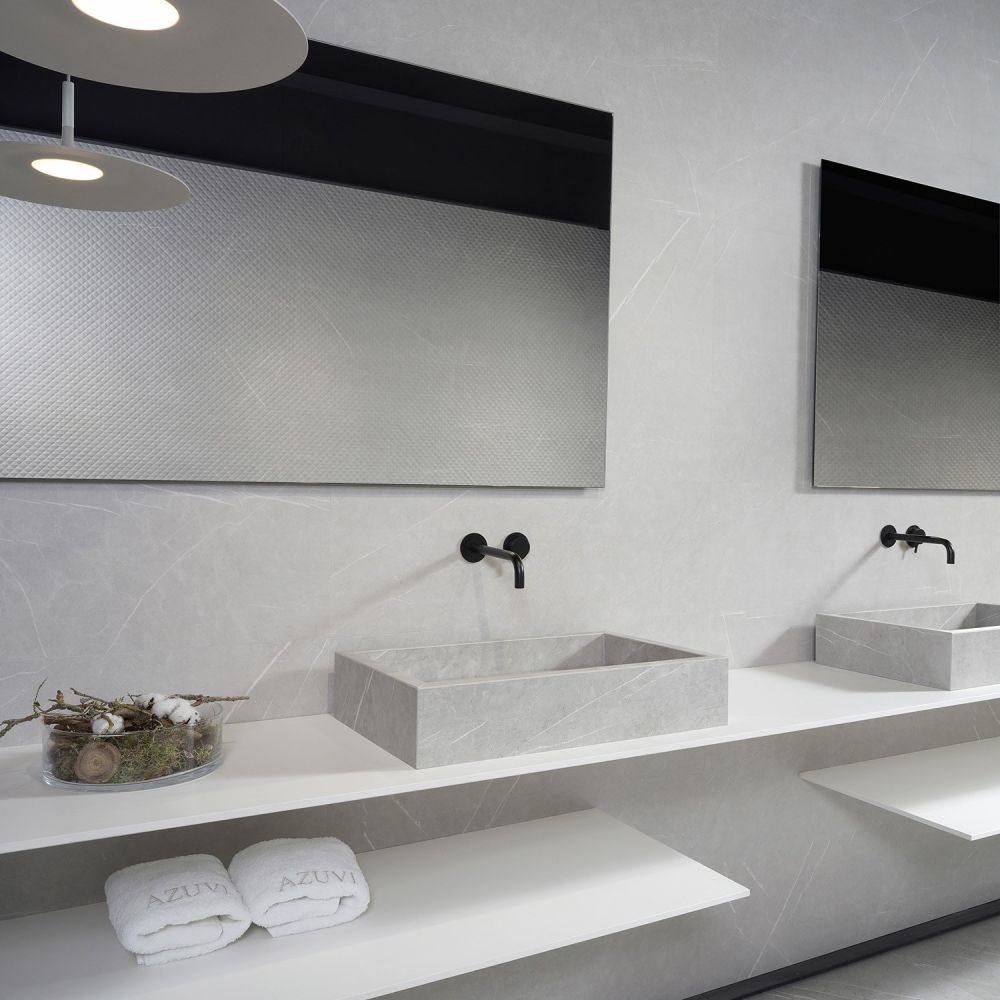 Arcadia Light Grey Matt Ceramic Tile 300x900mm