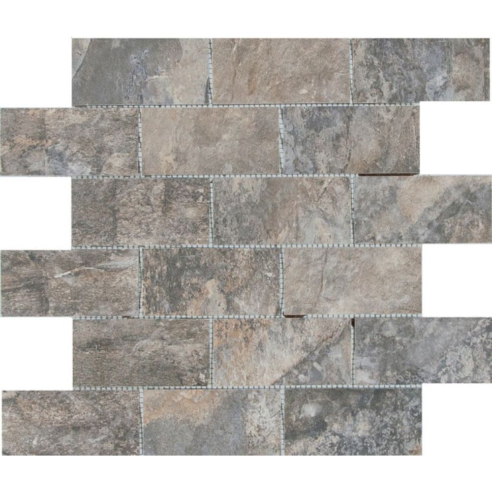 Arans Grey Stone Mosaic Tile 330x330mm