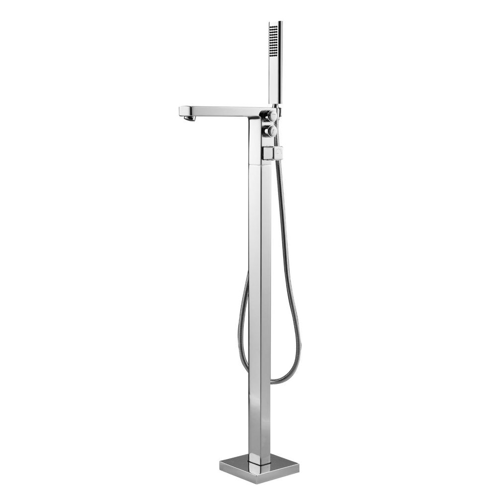Flint Chrome Floor Standing Bath Shower Mixer