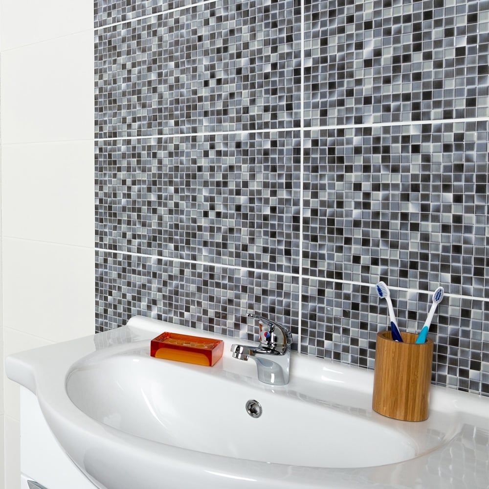 Trent Negro Ceramic Mosaic Effect Tile 200x500mm