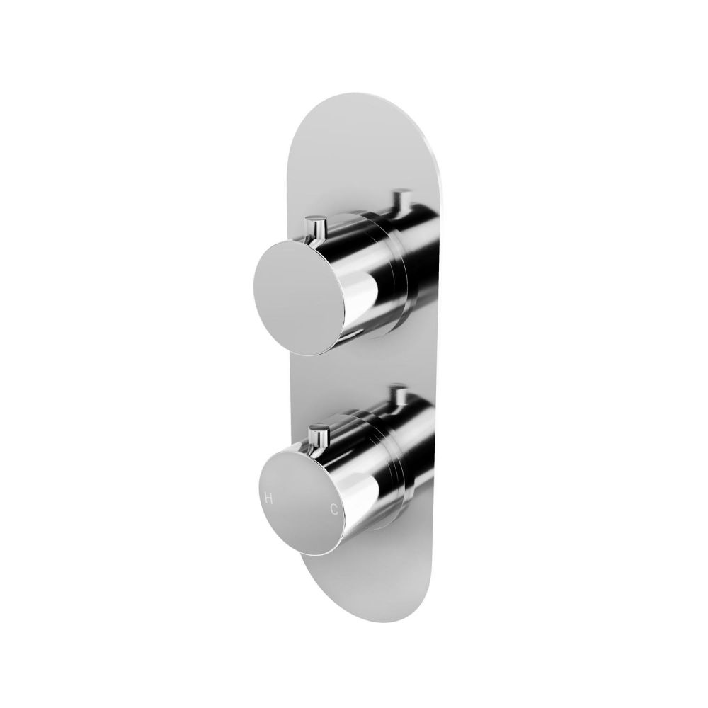 Elora Chrome Round Concealed Valve Shower Slide Rail Pack