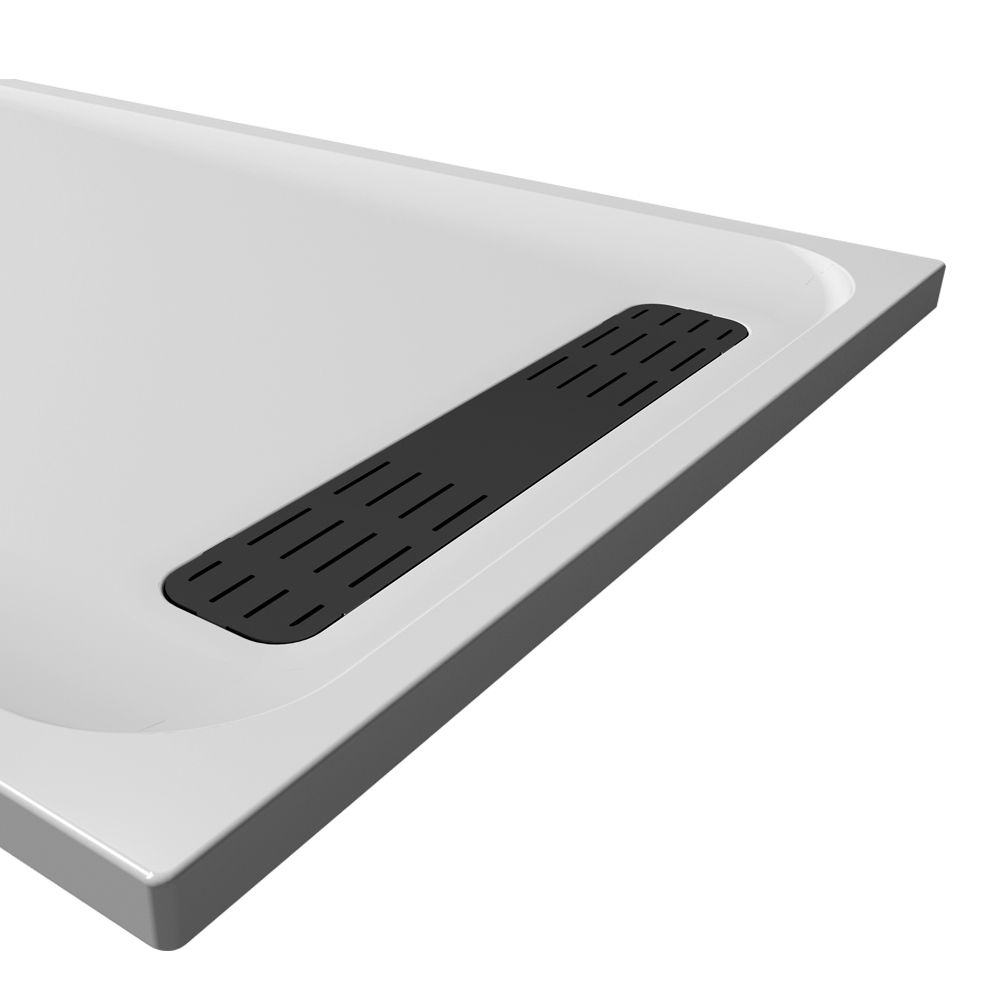 Linearity Matt Black Shower Tray Waste 760mm