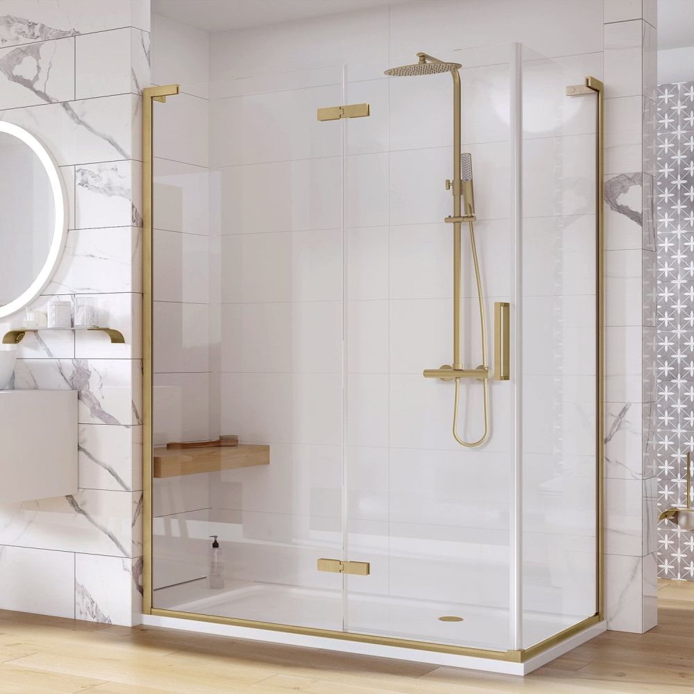 Lanka Gold Hinged Shower Door | 1200mm Hinged Shower Screen