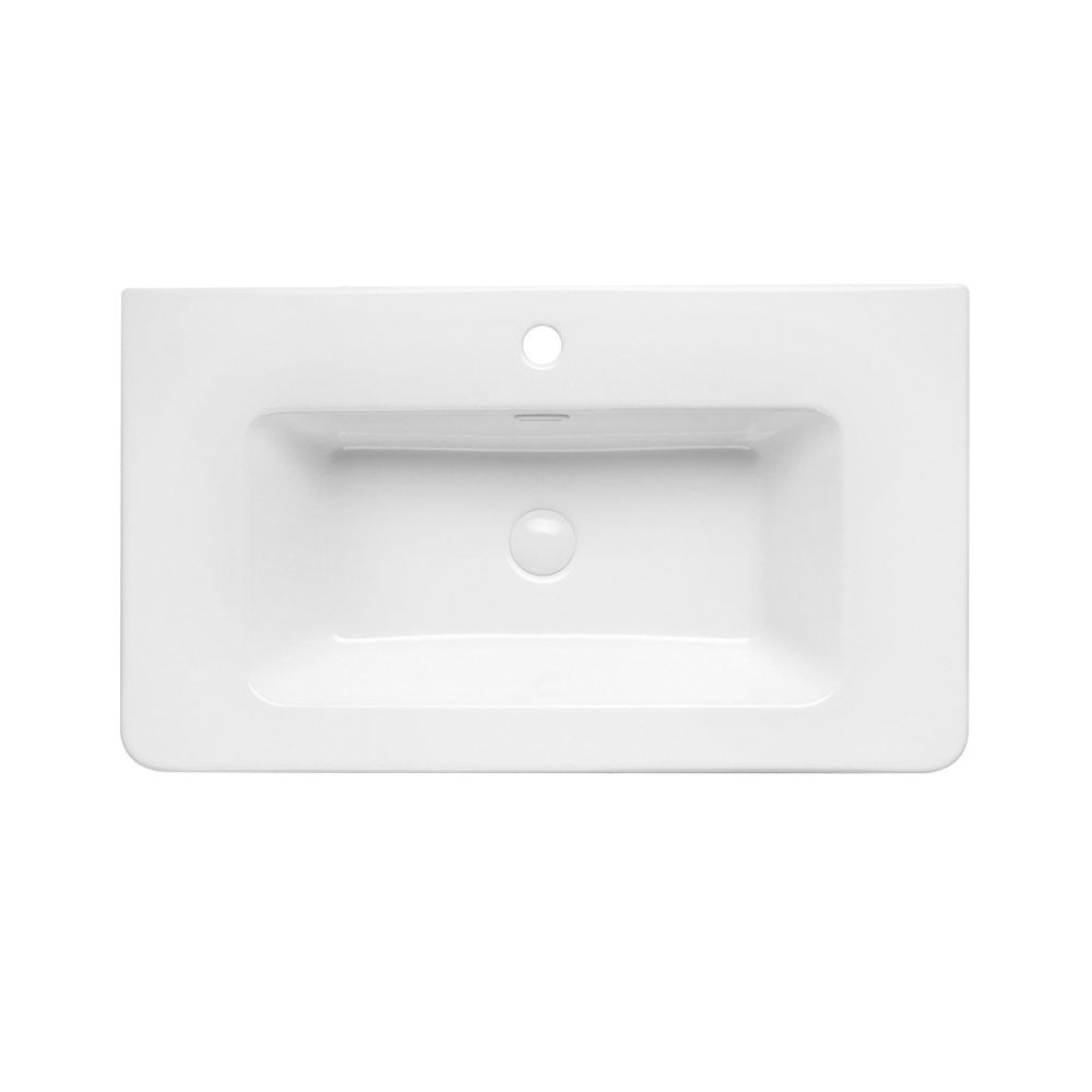 Ellis Royal Blue Wall Hung Vanity Unit with Ceramic Basin 800mm - Ceramic Basin View 1