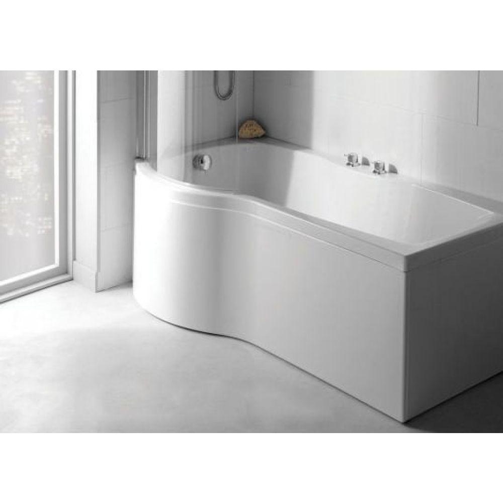 Carron Sigma Left Hand Carronite P-Shape Shower Bath 1800x750-900mm