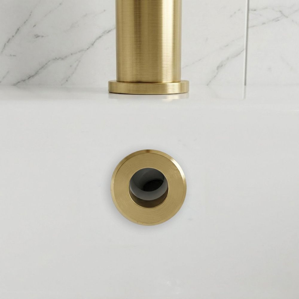 Brushed Gold Round Basin Overflow Cover