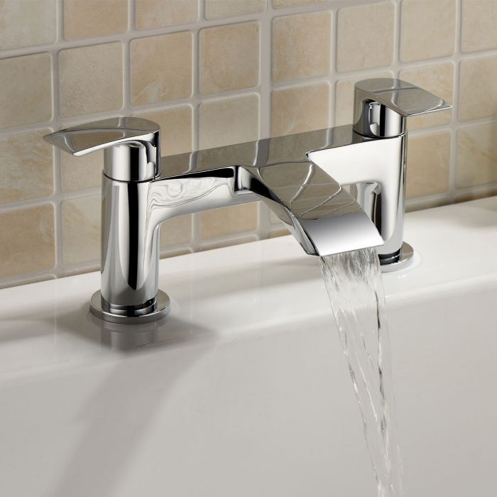 Tear Chrome Bath Filler Tap - Lifestyle image