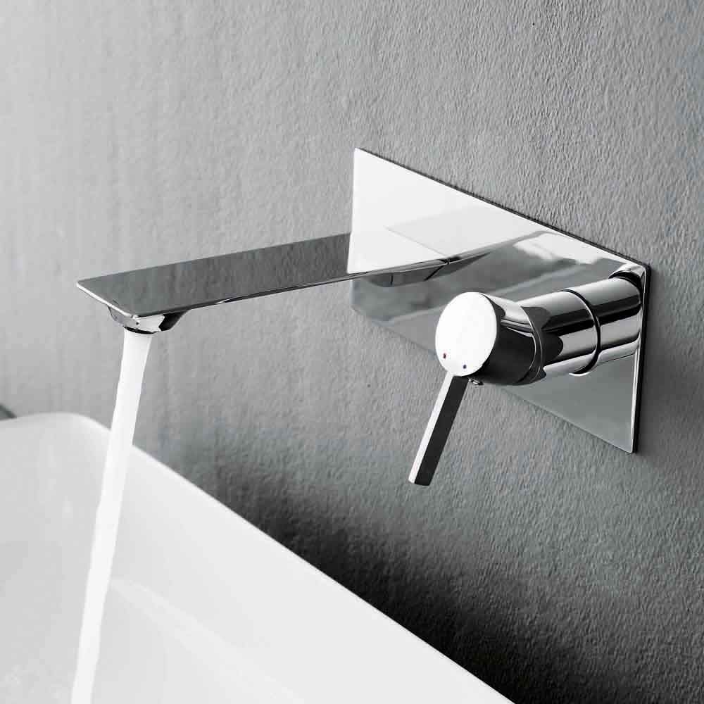 Acqua Chrome Wall Mounted Basin Mixer Tap