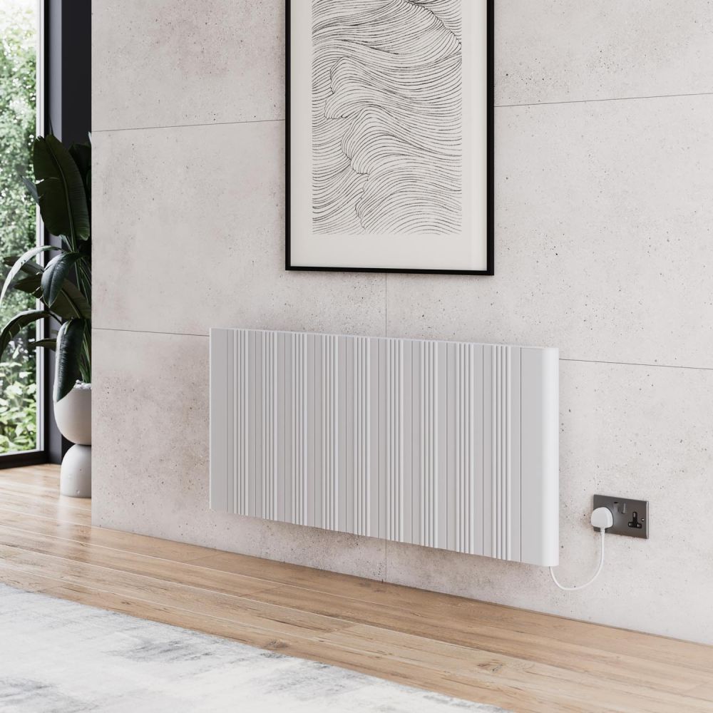 Peru White Smart Electric Panel Plug-In Heater 500x1169mm