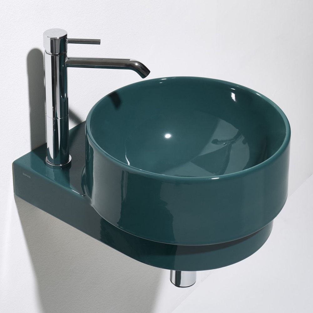 Verity Menta Gloss Wall Hung Round Basin