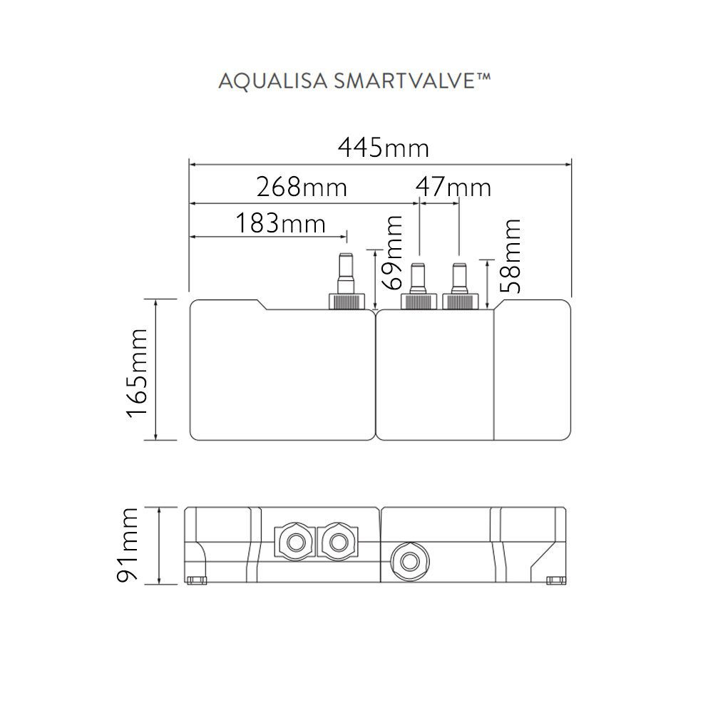 Aqualisa Hugo Smart Digital Shower Concealed with Adjustable and Fixed Wall Head Gravity Pumped