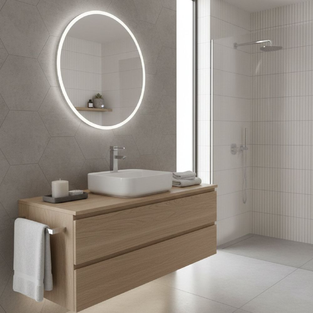 Noah White Square Countertop Basin
