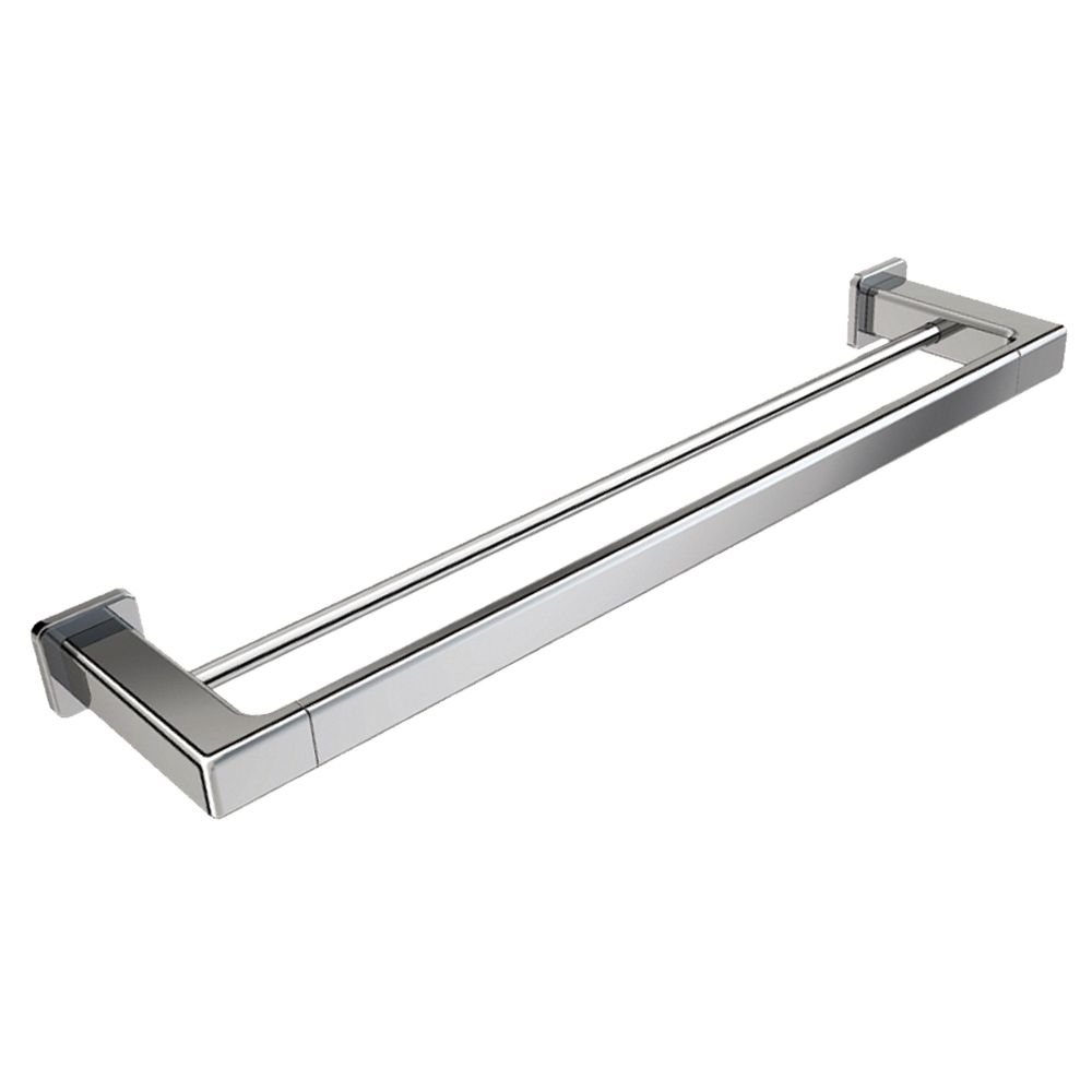 Vento Polished Chrome Double Towel Rail 600mm