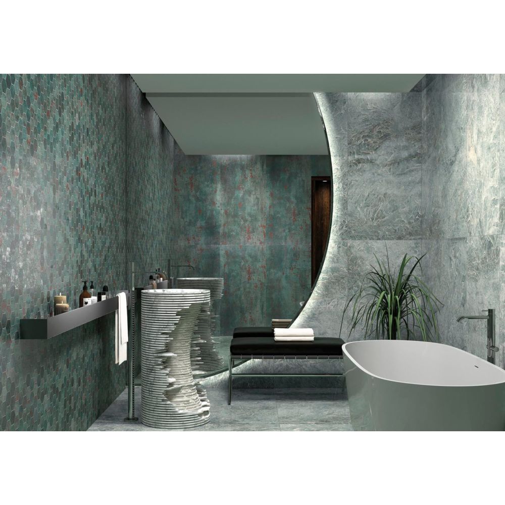 Metallon Hexagon Seagreen Mosaic 225x325mm