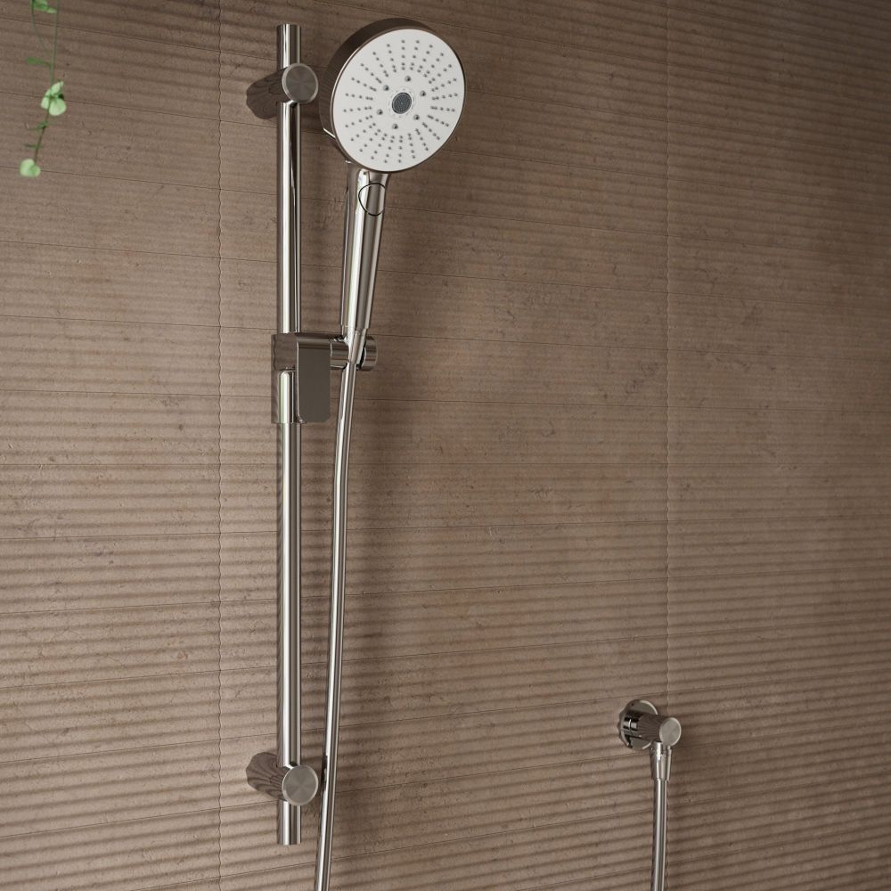 Aqualisa S1 Chrome Smart Digital Shower Triple Outlet (Slide Rail Kit with Bath Filler and Fixed Wall Head) Gravity Pumped