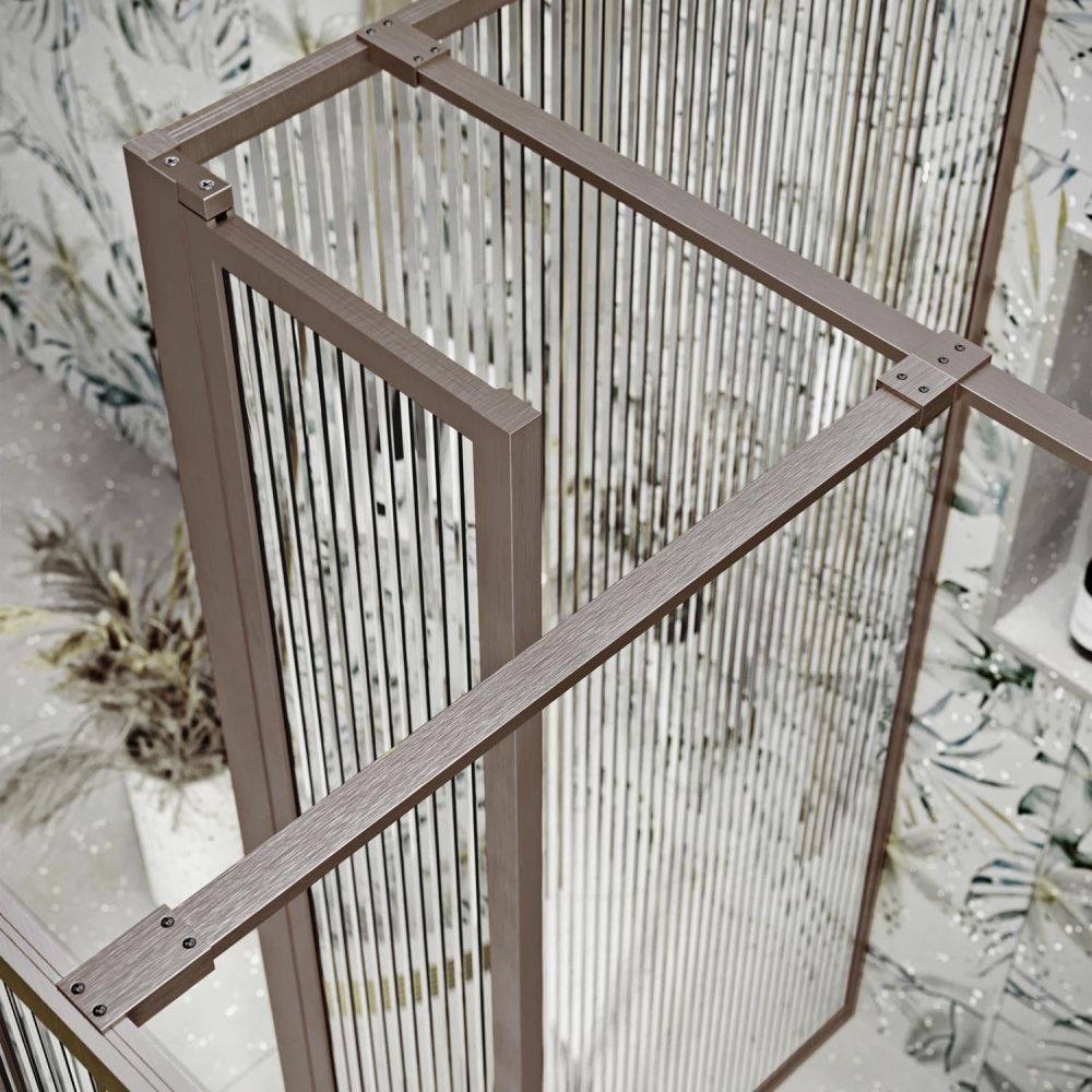 Amien Brushed Nickel Shower Screen T-Junction Support Bar Extension