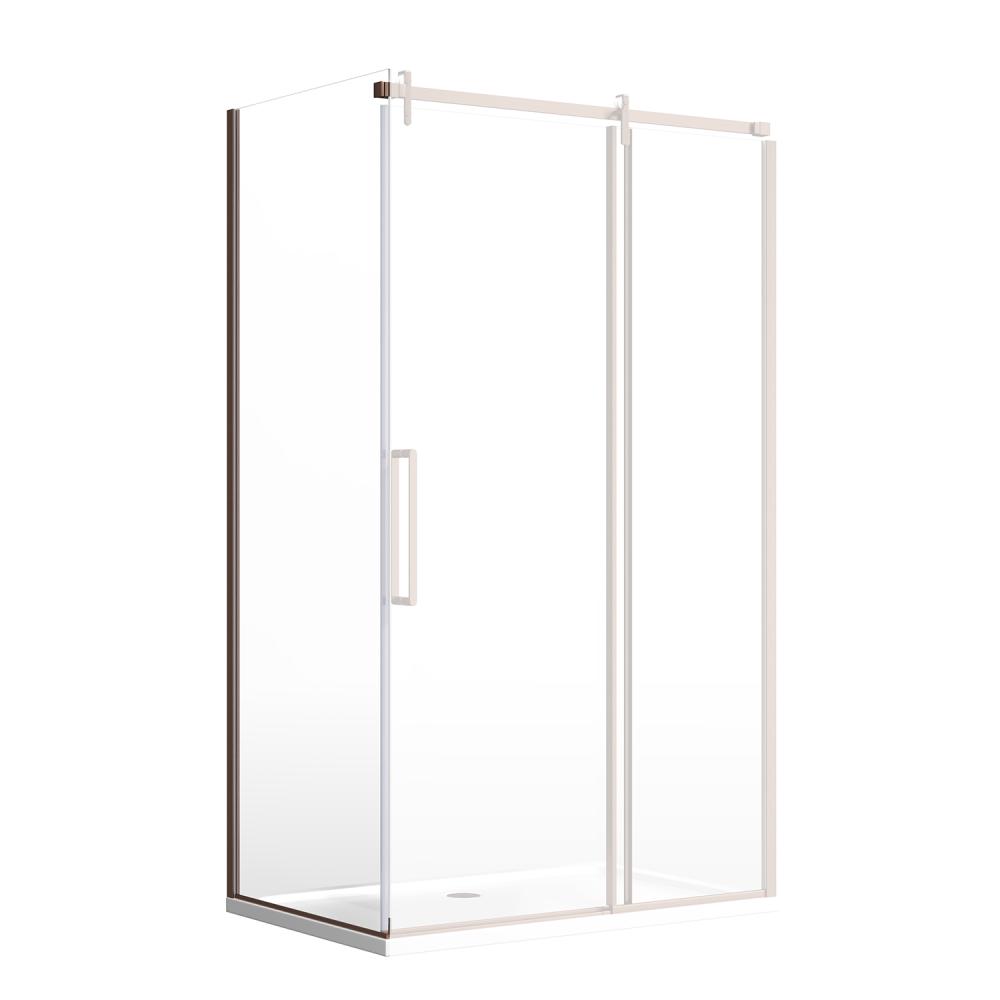 Ryland Brushed Bronze Shower Side Panel