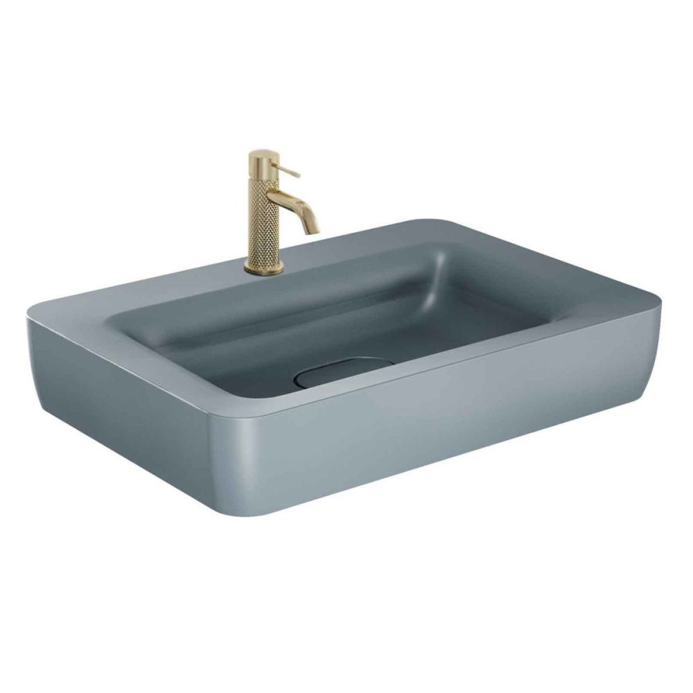 Micheli Matt Grey Wall Hung Basin 700mm