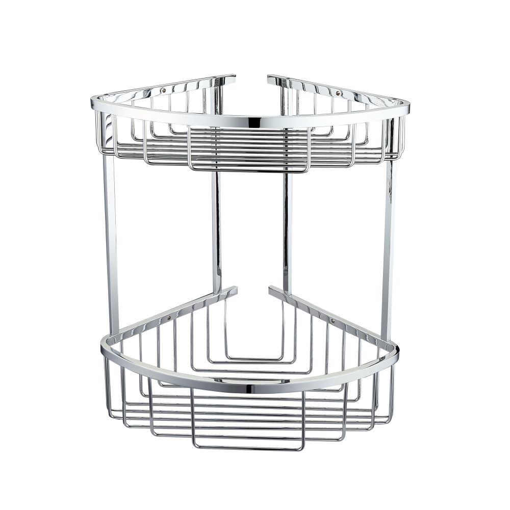 Chrome Double Corner Shower Basket