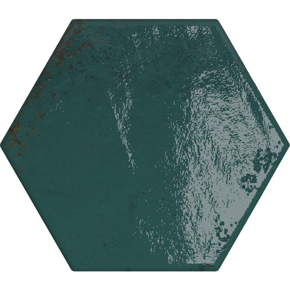 Bergamo Blue Porcelain Hexagon Tile 150x130mm