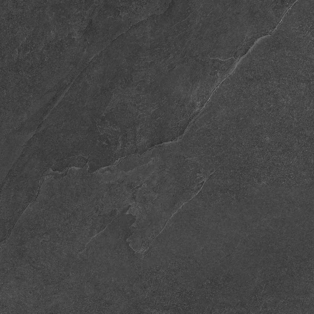 Angelo Black Stone Effect Porcelain Tile 598x598mm