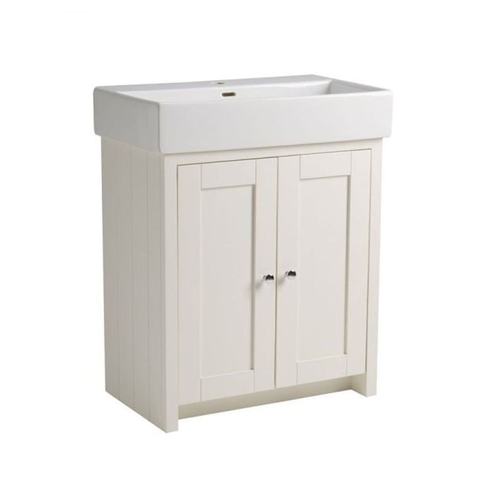 Tavistock Lansdown Linen White Floor Standing Vanity Unit with Basin 700mm